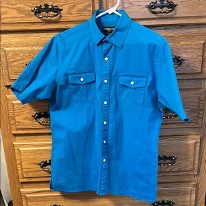 Claiborne Men's Blue Shirt Size Large Slim Fit